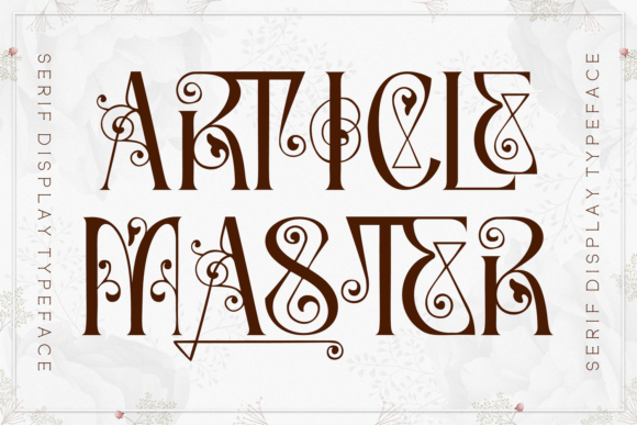 Article Master Font for Creative Brands