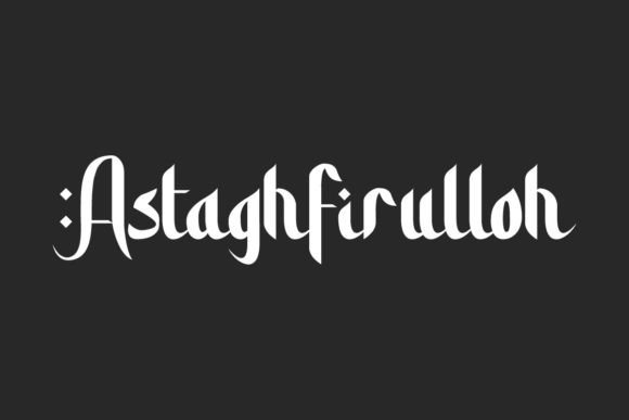 Astaghfirulloh Font for Business Branding