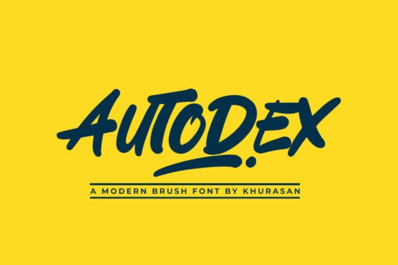 Autodex: A Bold Brush Font for Creative Designers
