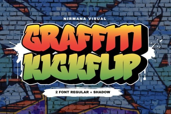 Graffiti Kickflip Font for Bold Branding and Street-Inspired Typography