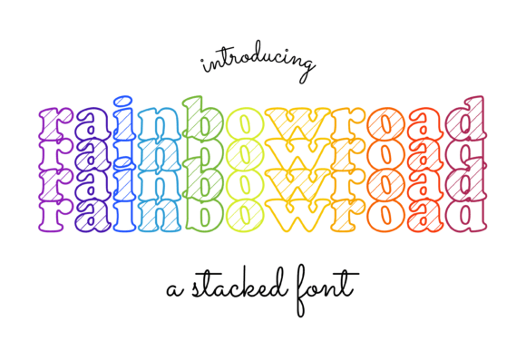 Rainbow Road Font for Business Branding