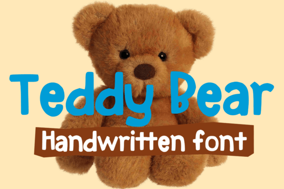Teddy Bear Font for Handmade Shop Labels and More