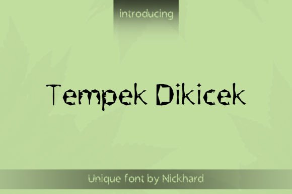 Tempek Dikicek: A Quirky Display Font for Creative Projects