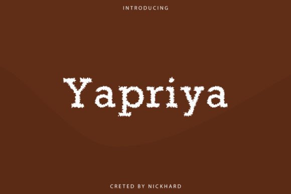 Yapriya: A Display Font for Creative Makers